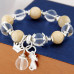 Cat Charm Stretch Beaded Bracelet